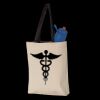 11L Canvas Tote with Contrast-Color Handles Thumbnail