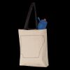11L Canvas Tote with Contrast-Color Handles Thumbnail