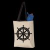 11L Canvas Tote with Contrast-Color Handles Thumbnail