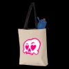 11L Canvas Tote with Contrast-Color Handles Thumbnail
