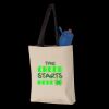11L Canvas Tote with Contrast-Color Handles Thumbnail