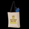 11L Canvas Tote with Contrast-Color Handles Thumbnail