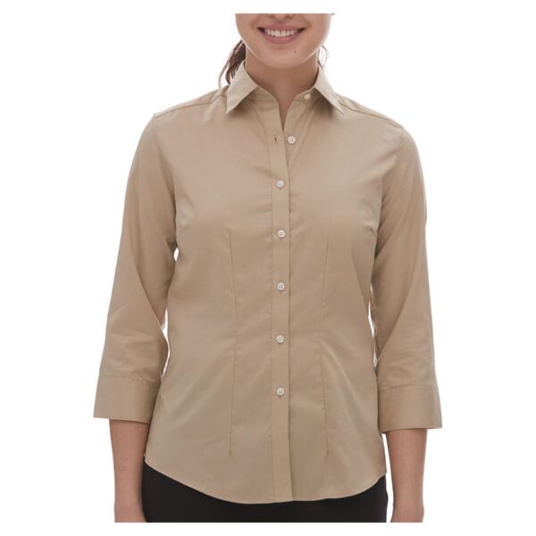 Women's Three-Quarter Sleeve Baby Twill Dress Shirt Thumbnail