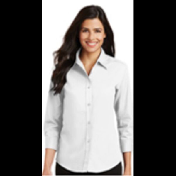 3/4 Length Button Down Shirt Women Thumbnail